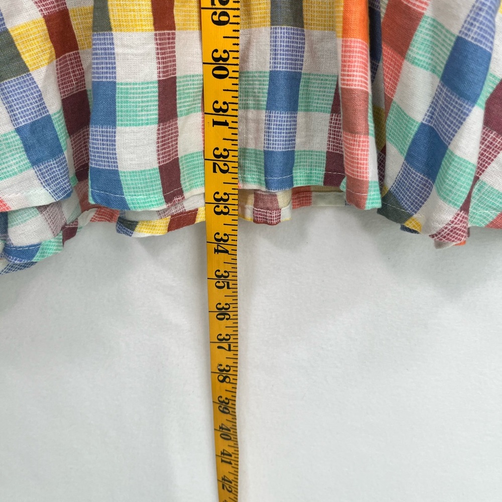 Anthropologie Multicolor Gingham Circle Skirt - Picture 12 of 13